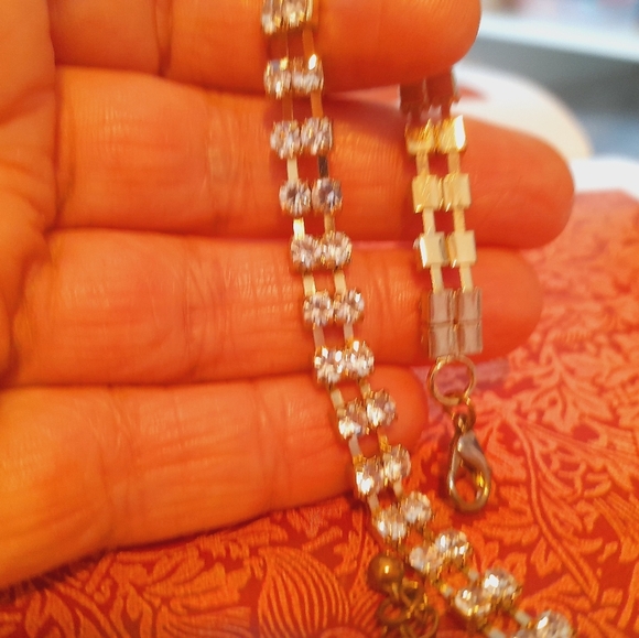 Sey Of 3 Bracelets , Gild Black Rhinstone - Picture 9 of 11